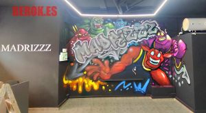 graffiti monstruos madrizzz peluqueria barberia sant pere de ribes basket space jam